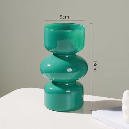 Nordic Glass Vase - Stylish Home Decor for Room or Desktop Flower Display