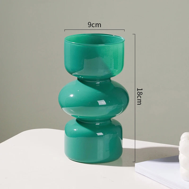 Nordic Glass Vase - Stylish Home Decor for Room or Desktop Flower Display
