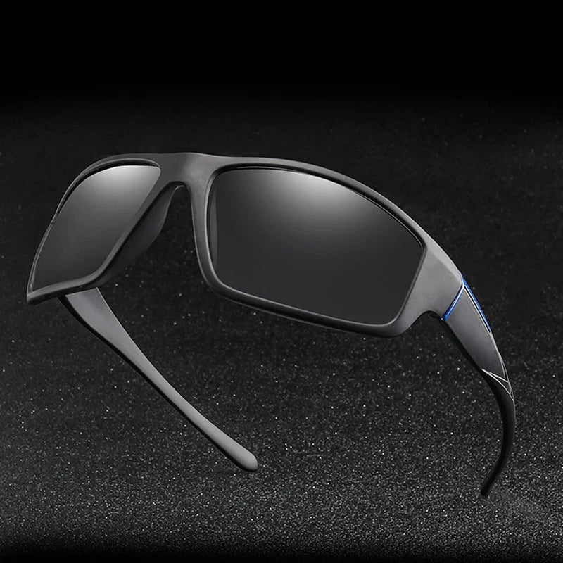 Polarized Sunglasses for Driving: Men's Fashion Square Frame Travel Eyewear