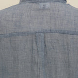 Women's linen long-sleeve white shirt—lightweight, stylish, and perfect for summer fashion."