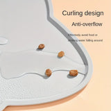 Waterproof Silicone Pet Feeding Mat - Raised Edge Dog & Cat Food Bowl Mat, Easy-to-Clean Placemat