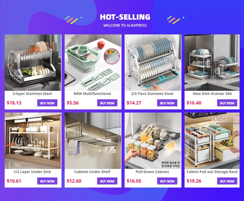 Narrow kitchen rack with drain tray—perfect for drying dishes, bowls, chopsticks, and utensils."