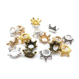 50pcs small crown alloy charms—perfect for DIY jewelry, hair accessories, and crafts