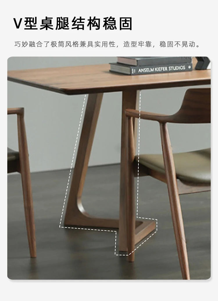 "Luxury Italian-style wooden dining table—modern, waterproof, and perfect for kitchen or living spaces.