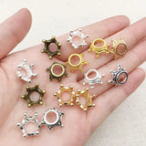 50pcs small crown alloy charms—perfect for DIY jewelry, hair accessories, and crafts