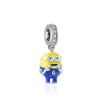 Cute 925 sterling silver cat pendant bead—fits original charm bracelets. Perfect for women and men.