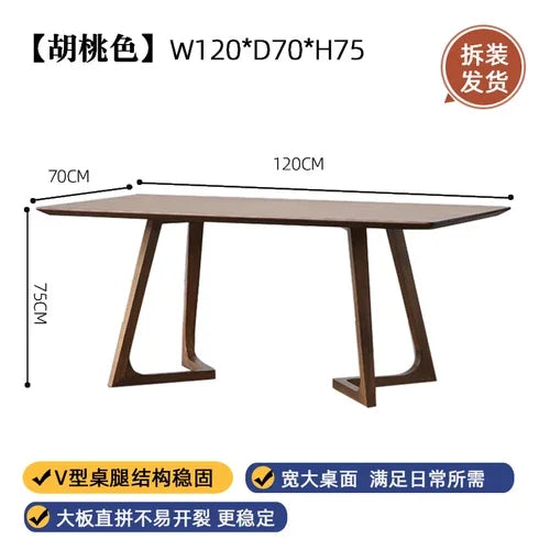 "Luxury Italian-style wooden dining table—modern, waterproof, and perfect for kitchen or living spaces.