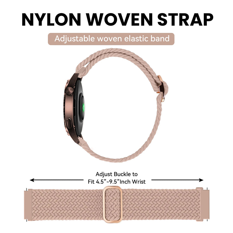 2 Packs Watch Bands For Samsung Galaxy Watch Active 2 40mm 44mm/Active 40mm/Galaxy Watch 3 41mm/42mm/Gear S2/Galaxy Watch 4 5 6