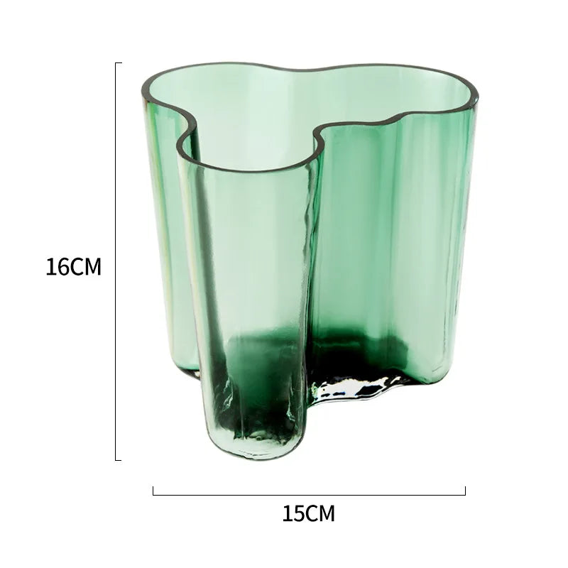 European Glass Vase - Modern Room Decor with Hydroponic Plants, Perfect for Weddings, Parties, or Living Room Styling