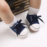 5-Colors Classic Baby Shoes Boys Baby Girls Casual Canvas Sneakers Lace Up Infant Toddler Rubber Anti-slip Newborn Baby Shoes