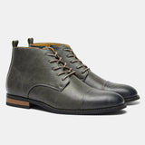 Men's Comfortable Ankle Leather Boots Men's Fashion Brand