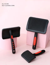 Pet Hair Removal Brush - Smooth Massage Comb for Dogs & Cats, Grooming Tool Accessory