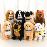 Voice-controlled electric dog toy plush with music, perfect for kids and as a gift.