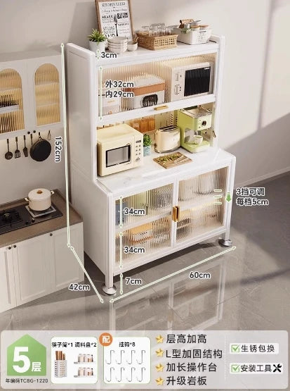 Kitchen Sideboard - Multifunctional Cabinet for Dining Room or Kitchen, Storage & Display Furniture