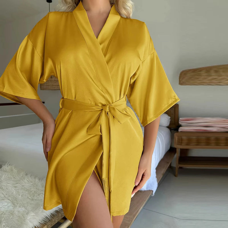 Silky lace nightgown—soft, stylish, and perfect for all-season comfort and homewear elegance.