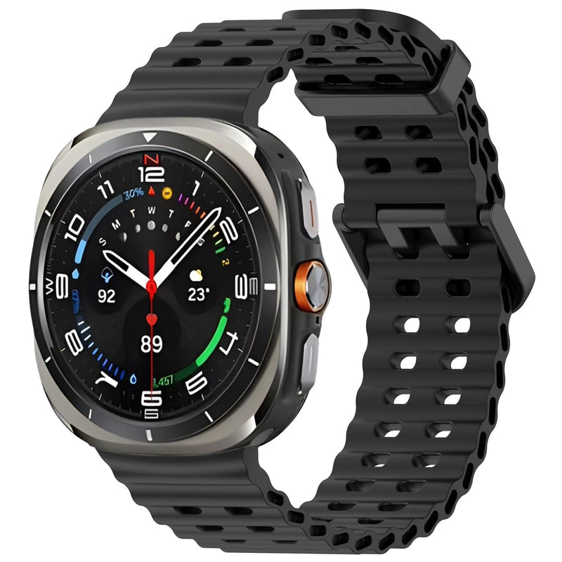 Official Ocean Silicone Strap For Samsung Galaxy Watch 7 Ultra 47mm Watchband Replacement Bracelet For Galaxy Watch Ultra Correa