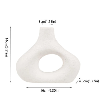 Nordic Ceramic Flower Vase - Stylish Home or Office Decor, Bookshelf Accent with Original Design