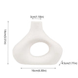 Nordic Ceramic Flower Vase - Stylish Home or Office Decor, Bookshelf Accent with Original Design