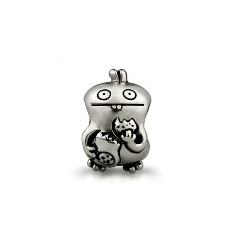 Cute 925 sterling silver cat pendant bead—fits original charm bracelets. Perfect for women and men.