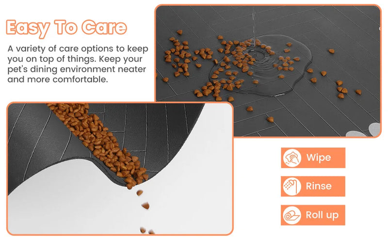 Absorbent Pet Feeding Mat - Waterproof Rubber-Backed Bowl Mat for Dogs & Cats, Quick-Drying Design
