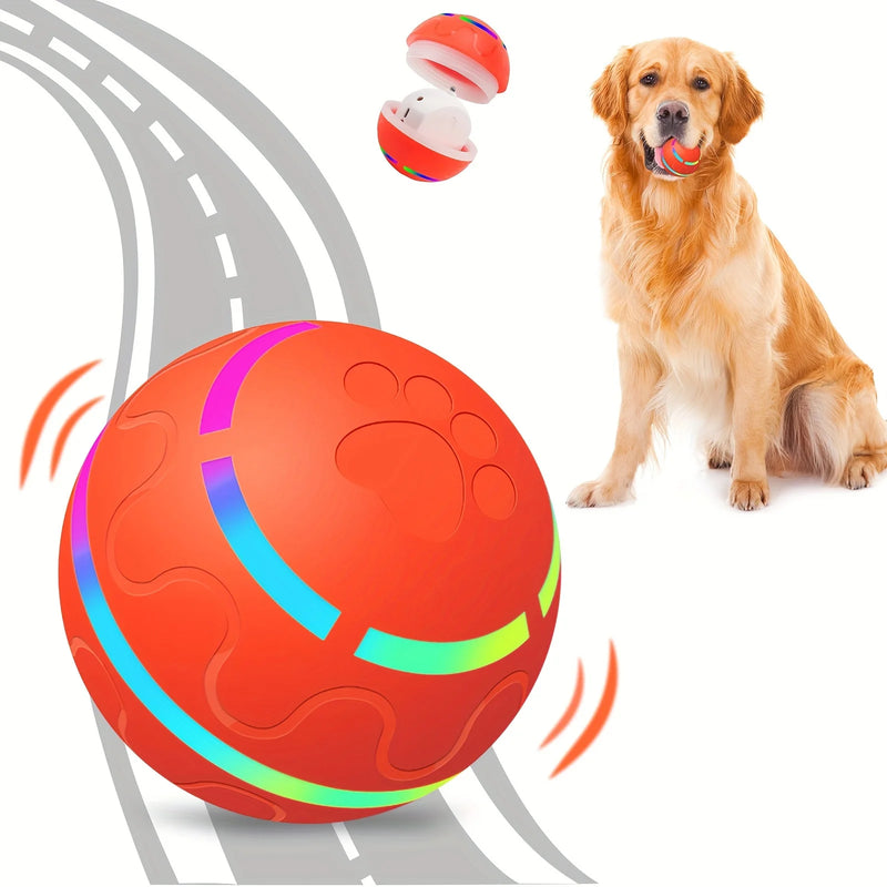 LED pet ball with automatic motion for fun indoor/outdoor play and exercise.