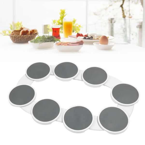 360° rotating kitchen countertop turntable—heat-resistant and perfect for rectangular dining tables."