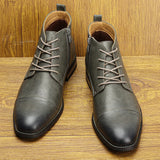Men's Comfortable Ankle Leather Boots Men's Fashion Brand