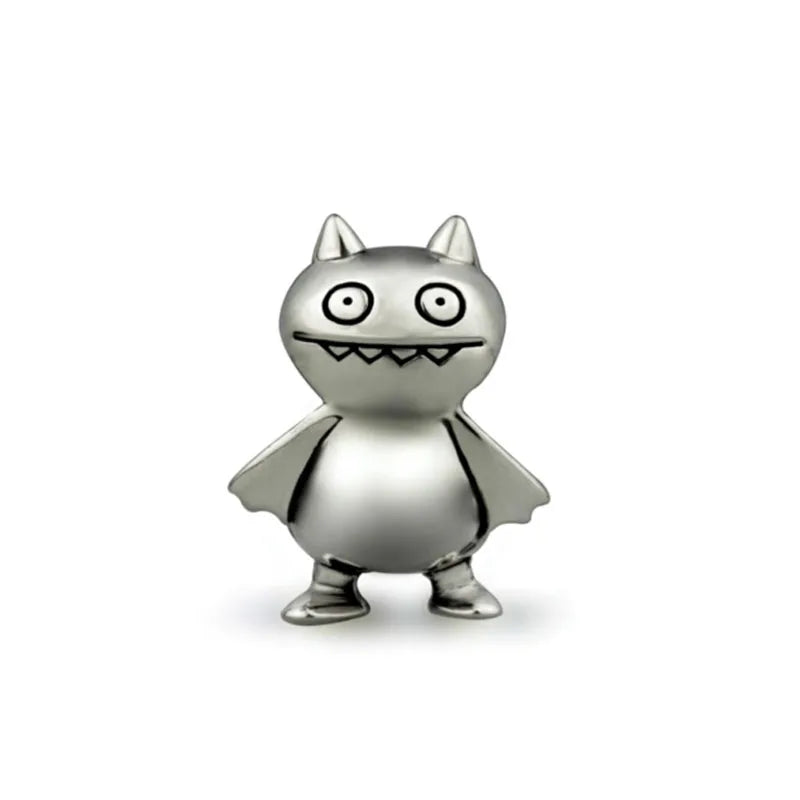 Cute 925 sterling silver cat pendant bead—fits original charm bracelets. Perfect for women and men.