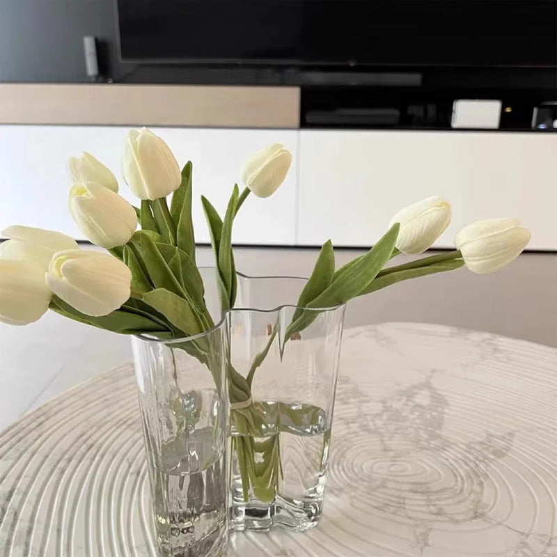 European Glass Vase - Modern Room Decor with Hydroponic Plants, Perfect for Weddings, Parties, or Living Room Styling