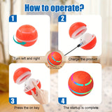 LED pet ball with automatic motion for fun indoor/outdoor play and exercise.