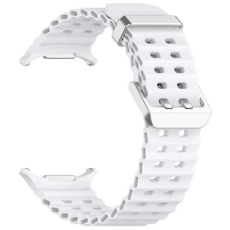 Official Ocean Silicone Strap For Samsung Galaxy Watch 7 Ultra 47mm Watchband Replacement Bracelet For Galaxy Watch Ultra Correa