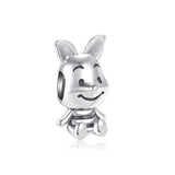Cute 925 sterling silver cat pendant bead—fits original charm bracelets. Perfect for women and men.