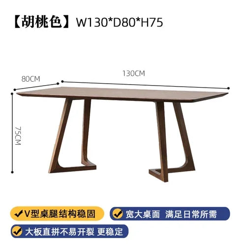 "Luxury Italian-style wooden dining table—modern, waterproof, and perfect for kitchen or living spaces.