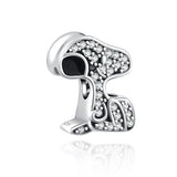 Cute 925 sterling silver cat pendant bead—fits original charm bracelets. Perfect for women and men.