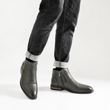 Men's Comfortable Ankle Leather Boots Men's Fashion Brand