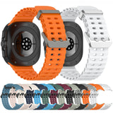 Official Ocean Silicone Strap For Samsung Galaxy Watch 7 Ultra 47mm Watchband Replacement Bracelet For Galaxy Watch Ultra Correa