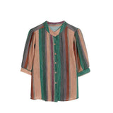 Elegant floral O-neck top with three-quarter sleeves—vintage-inspired, stylish, and perfect for summer.