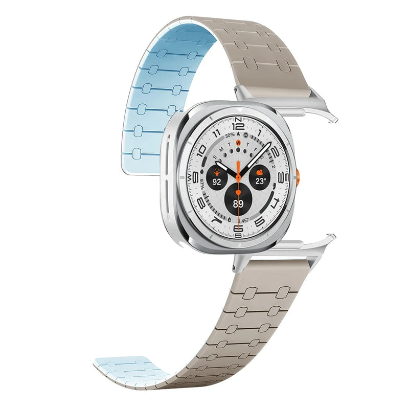 No Galaxy Silicone Strap for Samsung Galaxy Watch Ultra 47mm Band Sports Magnetic Bracelet for Galaxy Watch 7Ultra Wristband