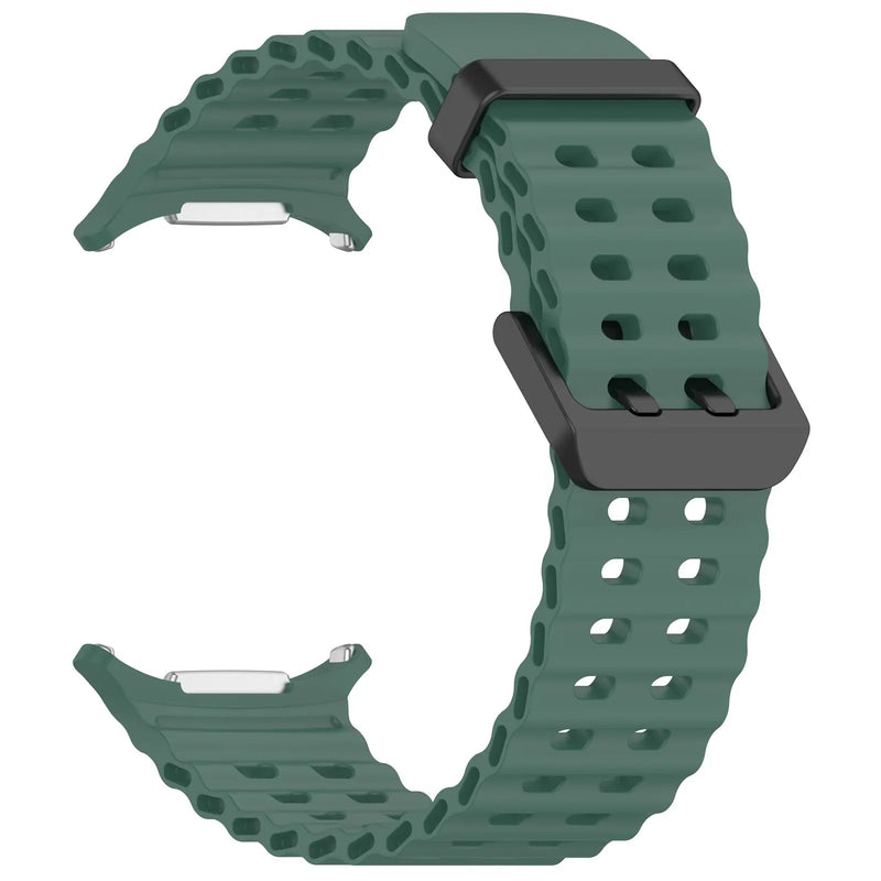 Official Ocean Silicone Strap For Samsung Galaxy Watch 7 Ultra 47mm Watchband Replacement Bracelet For Galaxy Watch Ultra Correa