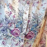 Elegant floral O-neck top with three-quarter sleeves—vintage-inspired, stylish, and perfect for summer.