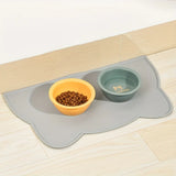 Waterproof Silicone Pet Feeding Mat - Raised Edge Dog & Cat Food Bowl Mat, Easy-to-Clean Placemat