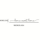 1pc Vinyl Sticker Home Sweet Home Decor Phrase Wall Sticker Art Decal For House Decoration Wall Decals Bedroom