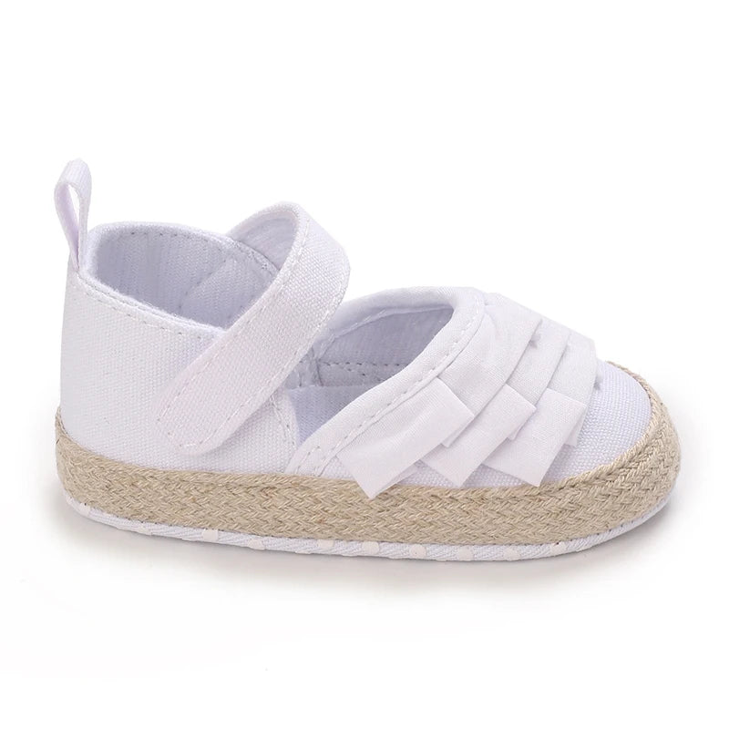 Newborn Baby Shoes Girls' Baby Baby Shoes Princess Flower Baby Cotton Sole First Walking Shoes For 0-18 Months
