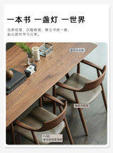"Luxury Italian-style wooden dining table—modern, waterproof, and perfect for kitchen or living spaces.