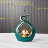 Nordic Ceramic Figurines - Living Room or Desk Decor Statues, Feng Shui Ornaments