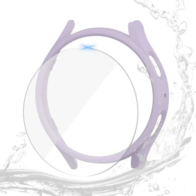 Glass+Case for Samsung Galaxy Watch 7 Waterproof PC Galaxy Watch 6 5 4 40mm 44mm Cover Galaxy Watch FE Cover+Screen Protector