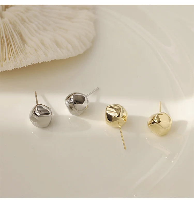 925 Silver Stud Earrings Women's Style Cute Sweet Jewelry Accessories Simple Fashion Jewelry