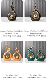 Nordic Ceramic Figurines - Living Room or Desk Decor Statues, Feng Shui Ornaments