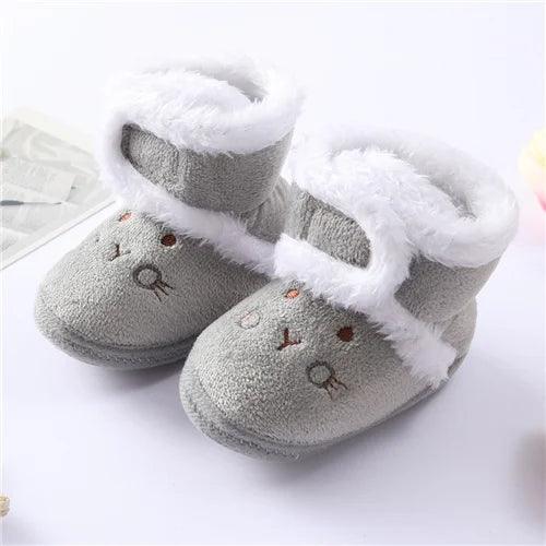 Winter Newborn Baby Girl Boy Shoes First Walkers Thick Warm Infant Baby Shoes Cute Toddler Baby Shoes for Girls Boys 0-9Month