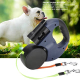Extendable Pet Leash - Dual-Head Walking Lead with LED Light for Dogs & Cats, Automatic Traction Control